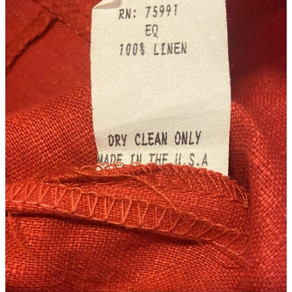 VTG Painted Pony Blazer Short Jacket Womens XS Linen Red Zebra Wooden Button USA - Picture 7 of 7